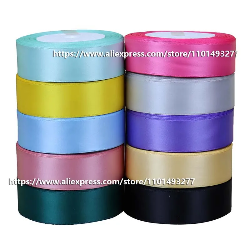 20 Yards/roll Double Face Satin Ribbon Polyester Ribbon Tape For DIY Bows Gifts Wedding Christmas Decoration 9/16/25/38/50mm