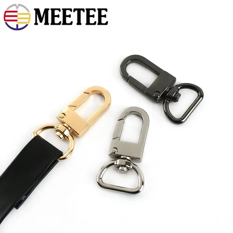 5/10/20pcs Meetee 13-19mm Bag Metal Belt Strap Buckles Carabiner Snap Spring Hook Lobster Clasp Dog for Purse DIY Leather Craft