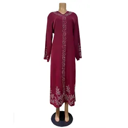 Muslim Clothing Woman Abaya Dubai Luxury Islam Ramadan Kebaya Long Sleeve Diamonds Holiday Dress Eid Femme Islamic Dress Abayas