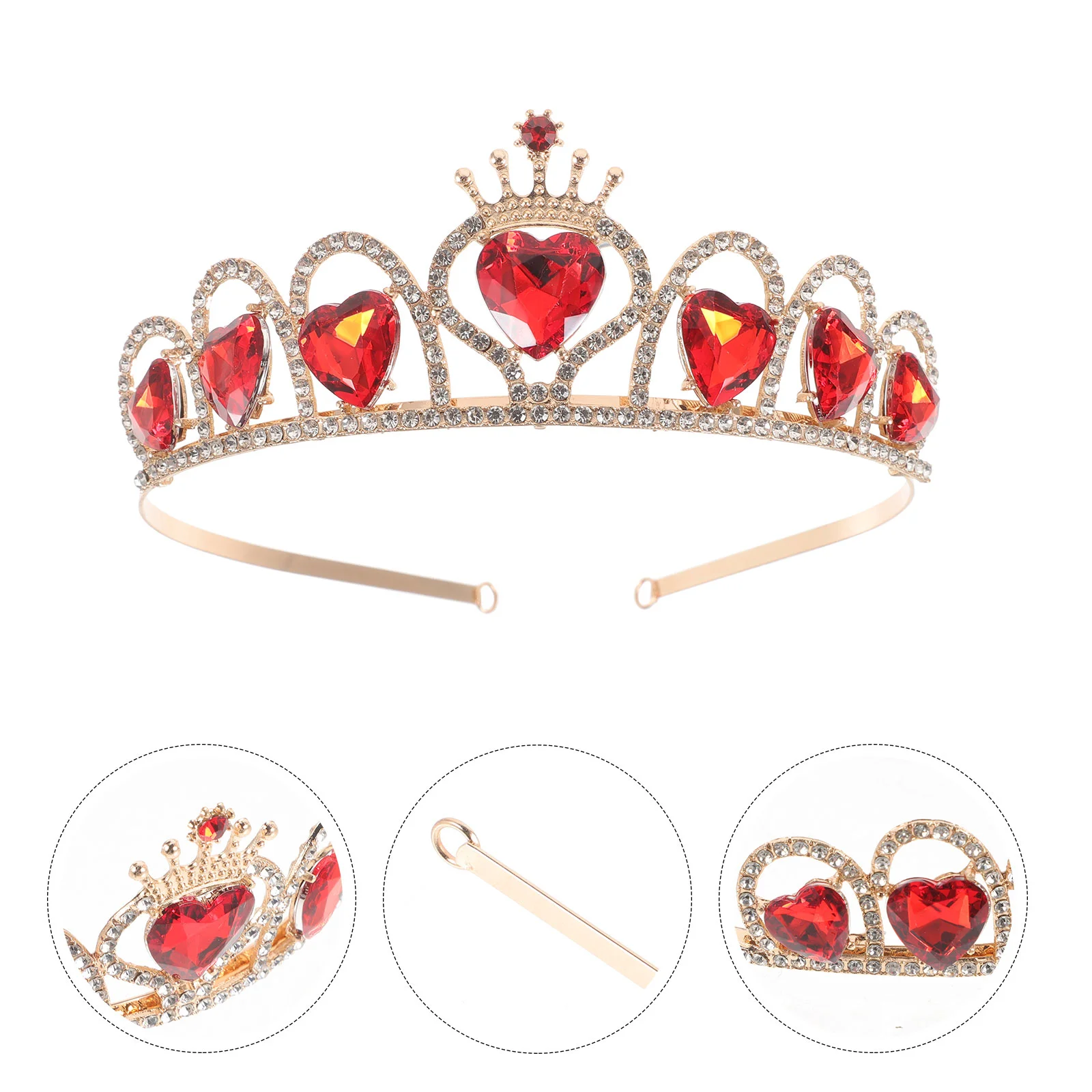 

Hair Accessories Love Crown Headband Women's Vintage Decor Wedding Acrylic Shiny Tiara