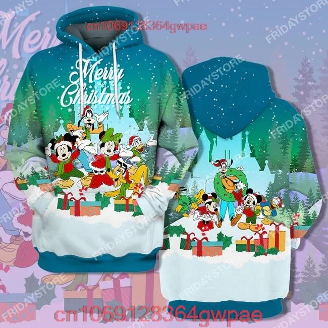 Disney hoodie Play Together Merry Christmas T-shirt Cute Amazing Disney Mickey Mouse Hoodie