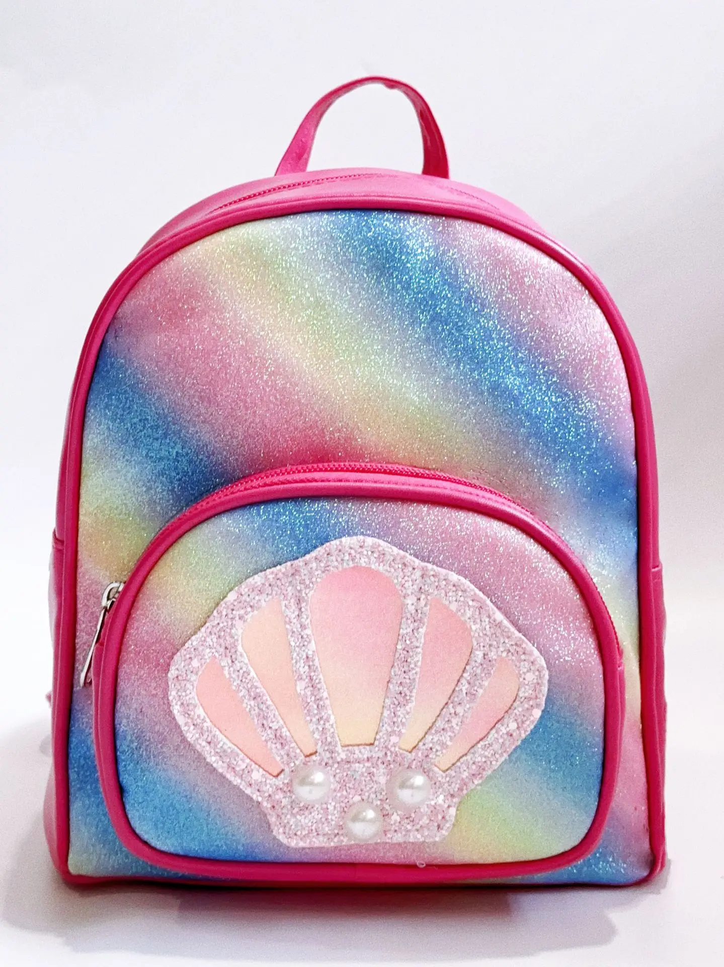 Mochila PU Shell personalizada para meninas, escola do jardim de infância, desenhos animados bonitos, presente infantil, tendência