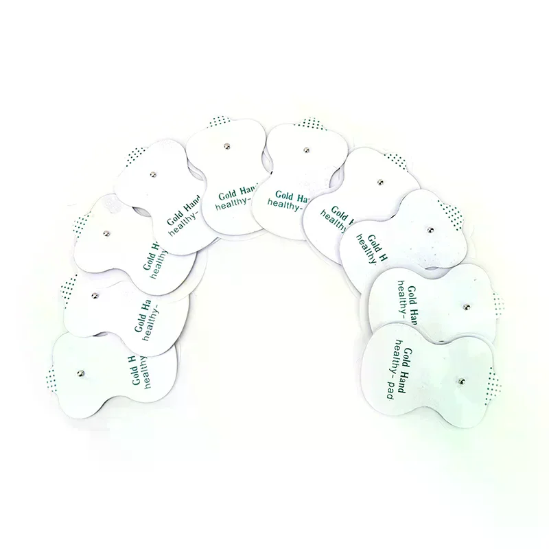 

10 шт. белые электродные подушечки для десятки иглоукалывания, цифровая терапевтическая машина, массажер, зажим для ушей, электродные провода