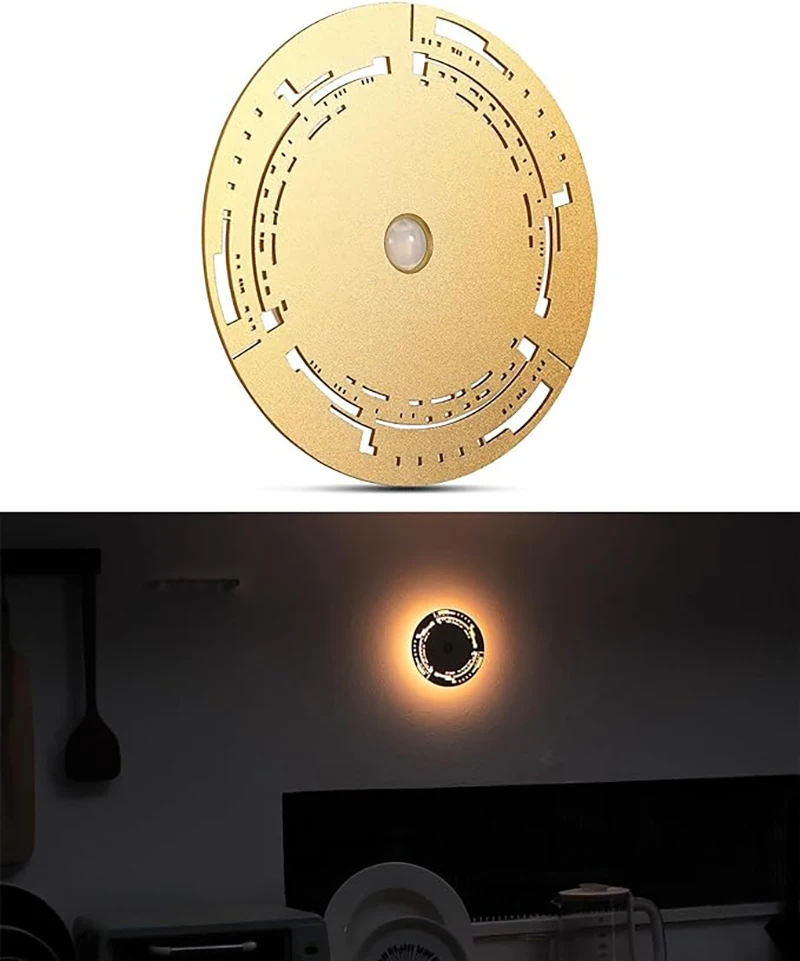 

Indoor Hollow Out Metal Rechargeable Night Light Magnetic Under Counter Lights Rechargeable Battery Powered Wall Hallway Lights