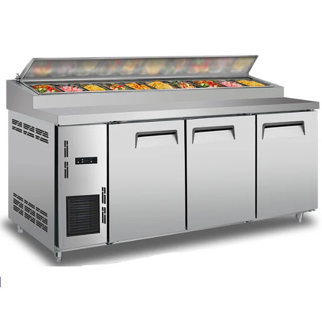 Stainless Steel Portable Salad Bar Cooler Salade Bar Counter Top Chiller  Salad Bar Cooler Equipment