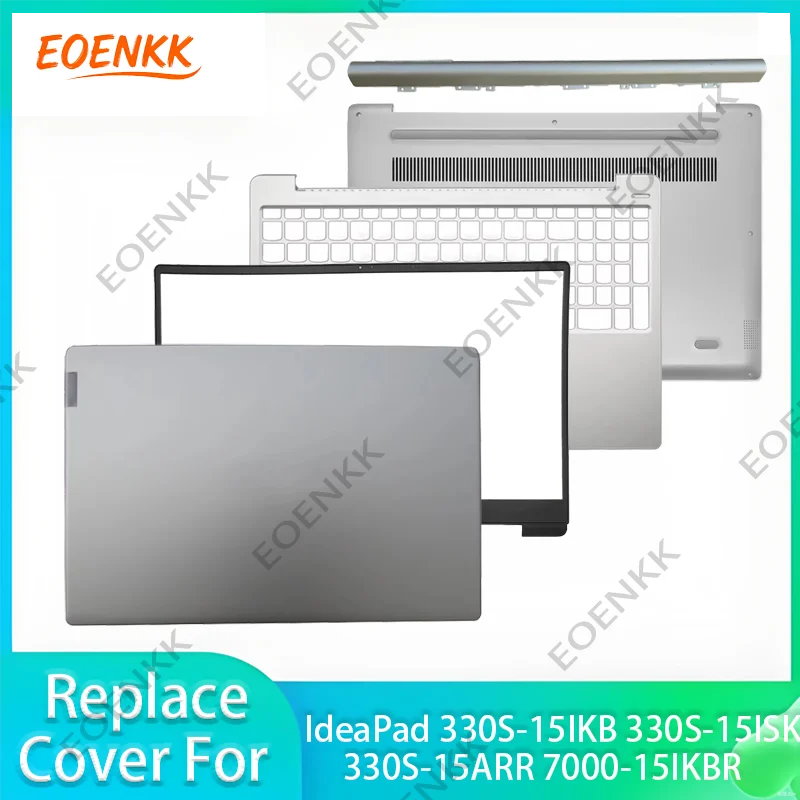 Para Lenovo IdeaPad 330S y 7000 Series Laptop 15IKB 15ISK 15ARR, cubierta trasera LCD/bisel/reposamanos/cubierta inferior Kit de reparación de carcasa superior