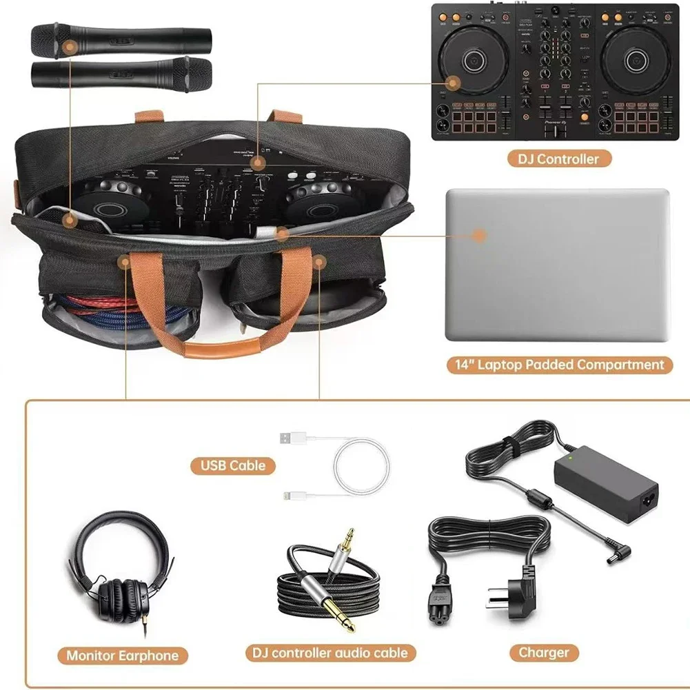 أكياس تخزين وحدة تحكم DJ المحمولة الميكروفونات كابلات الطاقة حافظة واقية لبايونير DDJ-SB3 DDJ-400 DDJ-RB حقائب حمل