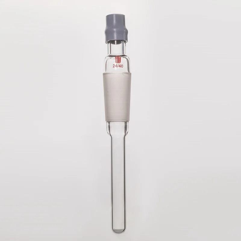 SYNTHWARE Thermowell with rubber cap, Joint 24/40, For the side interface of the flask, Borosilicate glass, T1724