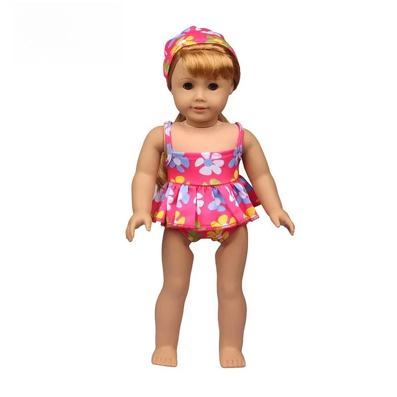 Accessoires de vêtements de poupée bjd de 18 pouces, ensemble de maillot de bain d'été pour poupée reborn