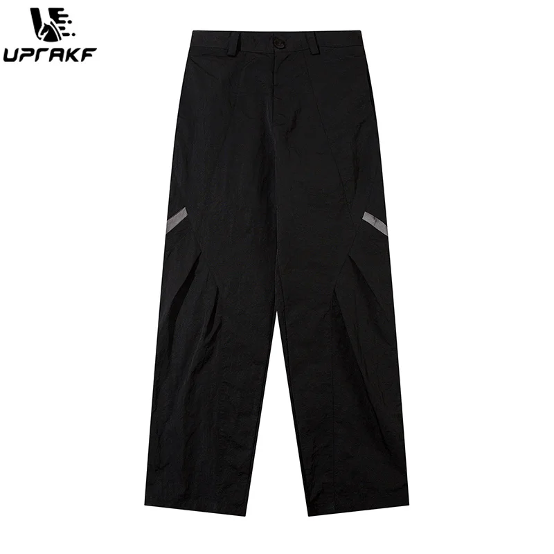 UPRAKF Trousers Streetwear Comfort Fashion Hip Hop High Quality Autumn High Waist Pantalones Black Simple Design