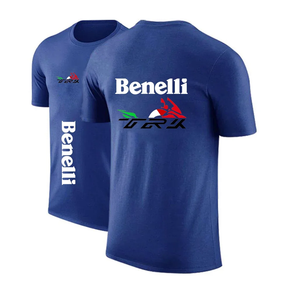 2024 Benelli TRK 502X Men's New Summer Casual Basic Shorts Sleeves T-shirts Handsome Leisure Printing Harajuku Comfortable Tops