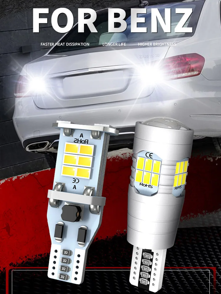 2 * W16W światła cofania LED żarówki nie błąd dla Mercedes-Benz S/E klasy W212 A207 C207 S212 C216 E200 E250 E300 E350 S350 S420 S450 — zdjęcie 2