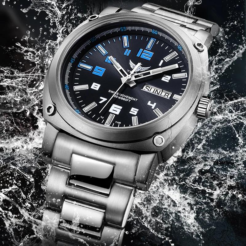 Yelang V3.4 Top Brand Super Titanium Bezel 44mm 200M PROFESSIONAL WATERPROOF SW220 Automatic Mechanical Diving Men Watch Reloj