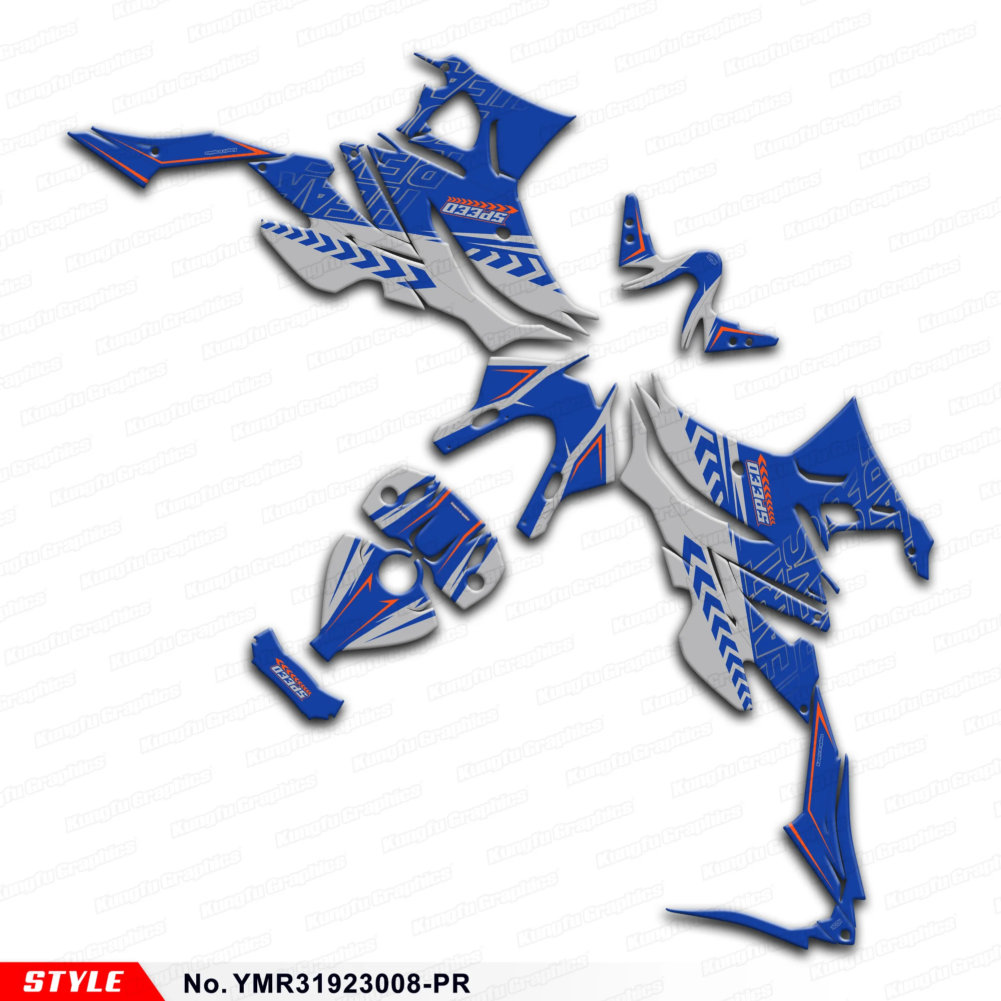 

Aftermarket Graphics Motorcycle Decals Kit for Yamaha YZF-R3 2019 2020 2021 2022 2023, YMR31923008-PR