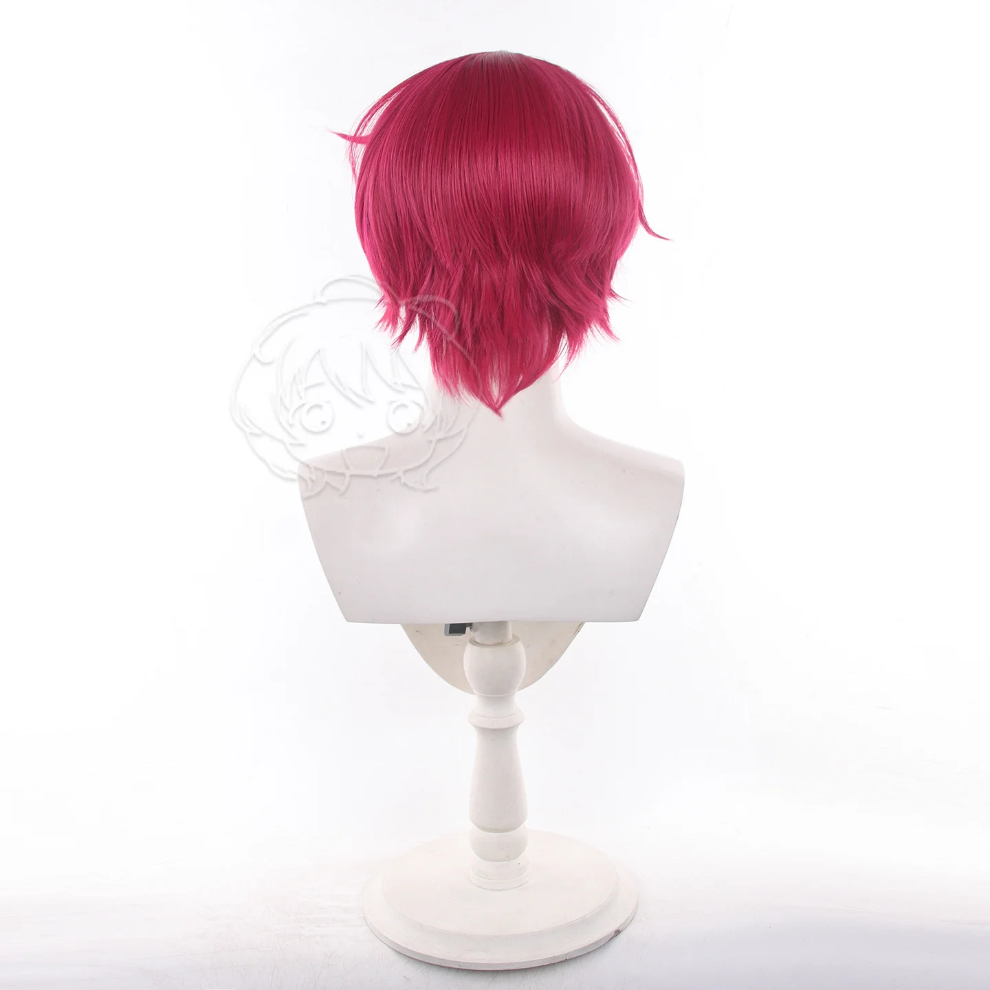 30cm Delta Force Zoya Cosplay Wig Short Red Synthetic Hair Side Part Heat Resistant Hair Anime Game Role Play Wig with Scalp Top