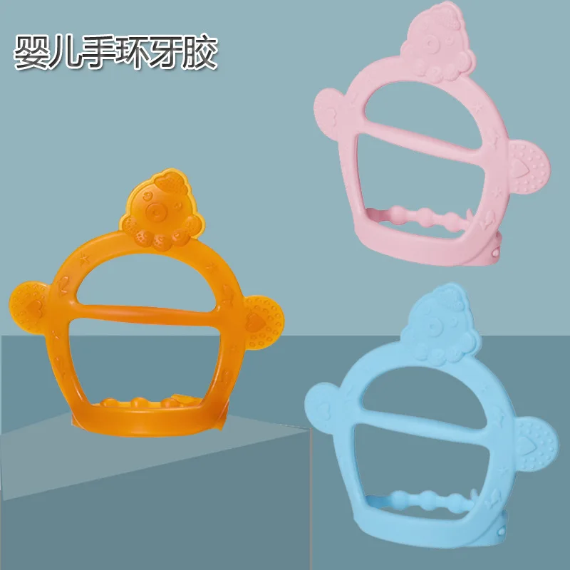 Baby silicone bracelet teether glove teether grinder strap baby teether