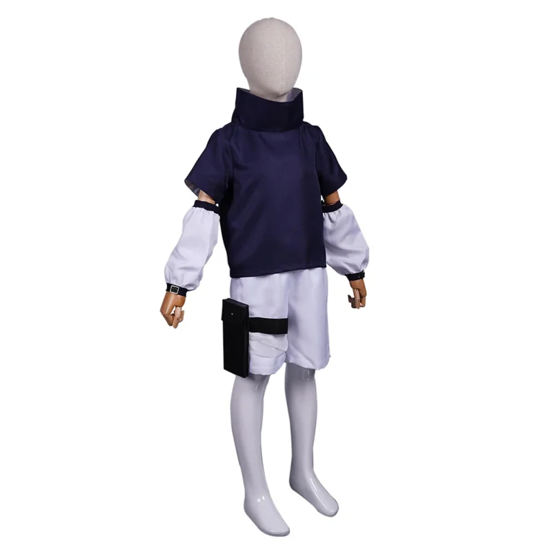 クマの巣うちはサスケコスプレ衣装キッズ子供トップパンツ衣装ハロウィンカーニバルスーツ新 2025