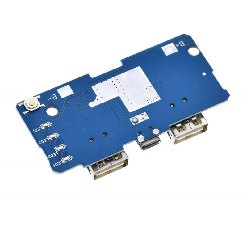 Chargeur de batterie au Lithium, double Micro USB 18650 V à 5V 2A, Module élévateur 3.7 avec Led, Diy, 18650