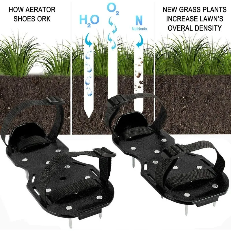 잔디 손톱 원예 워킹 슈즈, 잔디 통풍기 샌들, 원예 도구, 잔디 풀기 도구, 정원 잔디 경운기