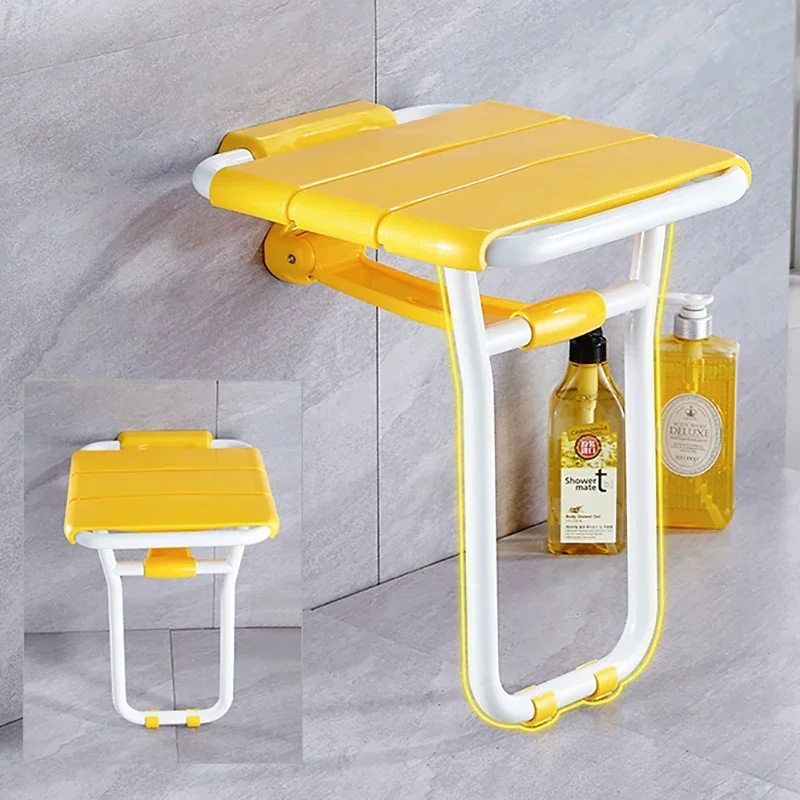 

Useful Wall Mounted Folding Chair Elderly And Pregnant Women Shower Folding Stool Multifunctional Furniture Porch Shoe Changing
