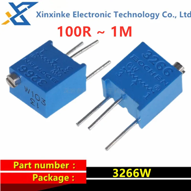 20PCS 3266W Top Adjustable More Precise Potentiometer 1K 2K 5K 10K 20K 50K 100K 200K 500K 103 1M 101 201 501