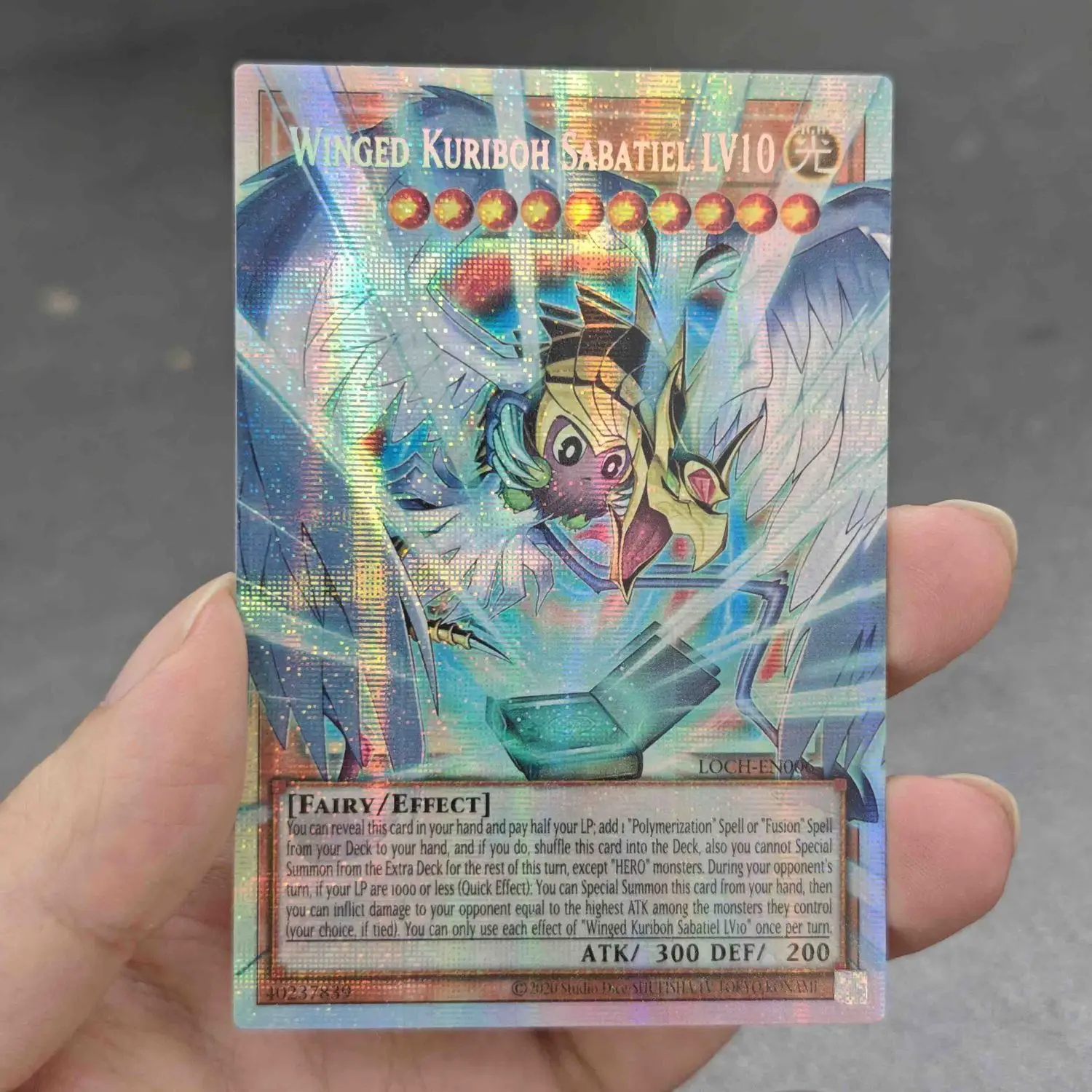 Yu-Gi-Oh! English Winged Kuriboh Sabatiel LV10 Diy GMR-OF Limited Edition Card LOCH PSER/N Game Universal Collection Card Gift