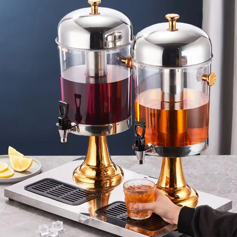 

Hotel catering stainless steel 8L self-service juicer 8L 16L 24L cool double-head juicer