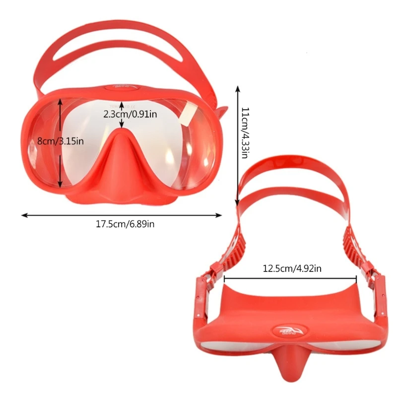 Tauchmaske, Antibeschlag-Schwimmmaske, Schutzbrille mit Nasenschutz zum Schnorcheln, Freitauchen