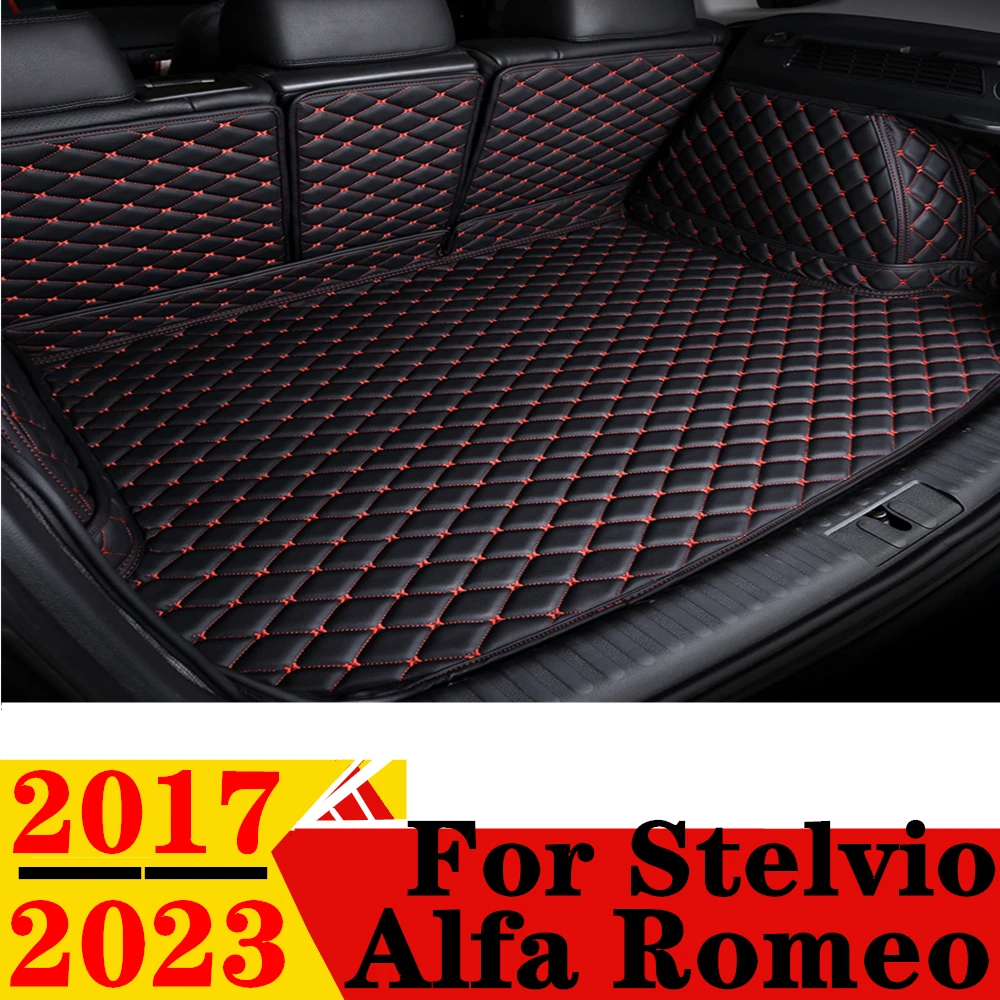 

Car Trunk Mat For Alfa Romeo Stelvio 2023 2022 2021 2020 2019 2018 2017 Rear Cargo Cover Carpet Liner Auto Tail Boot Luggage Pad