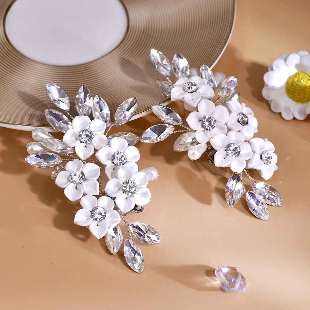 Elegant Detachable Shoe Flower Clips Ornaments for Bridal Wedding Heels Evening Party Dress DIY Decor
