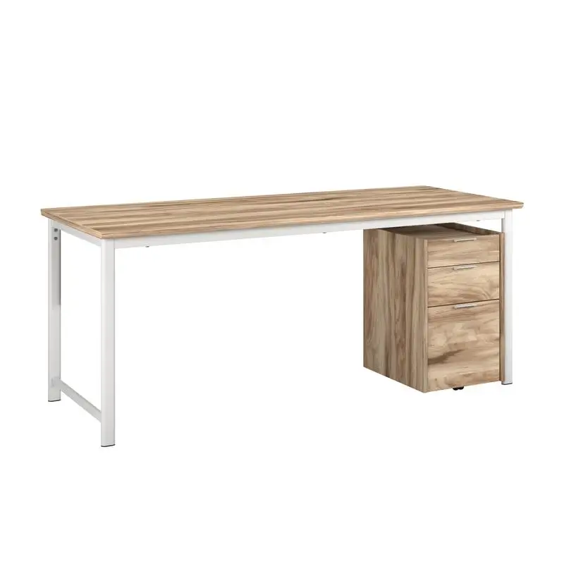 

Brown Mobile File Desk with Storage Solutions and Organization Features