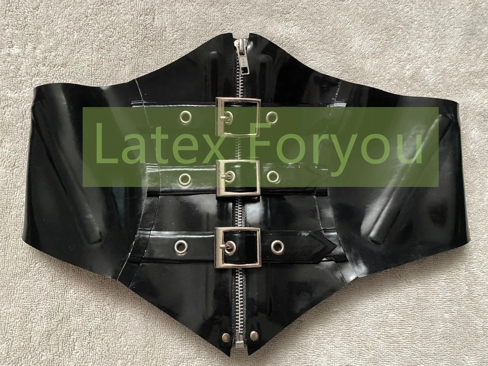 

0.8mm Natural Latex Unisex Waist Corset Body Black Waist Trainer Gummi Latex Cosplay Corset Belt