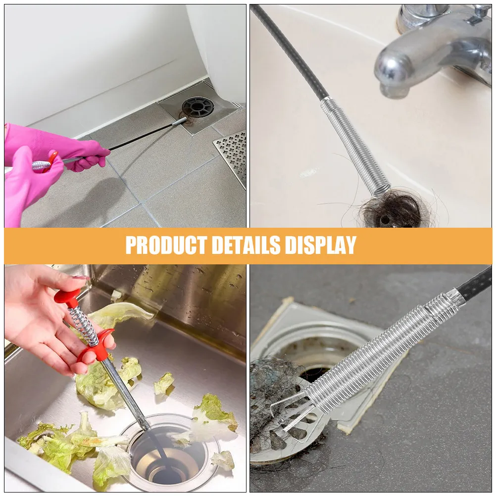 2Pcs Manual Four-Claw Pipe Hook Drain Hair Remover Sink Toilet Unclogger Flexible Grabber Claw Tool for Shower Tub Drain