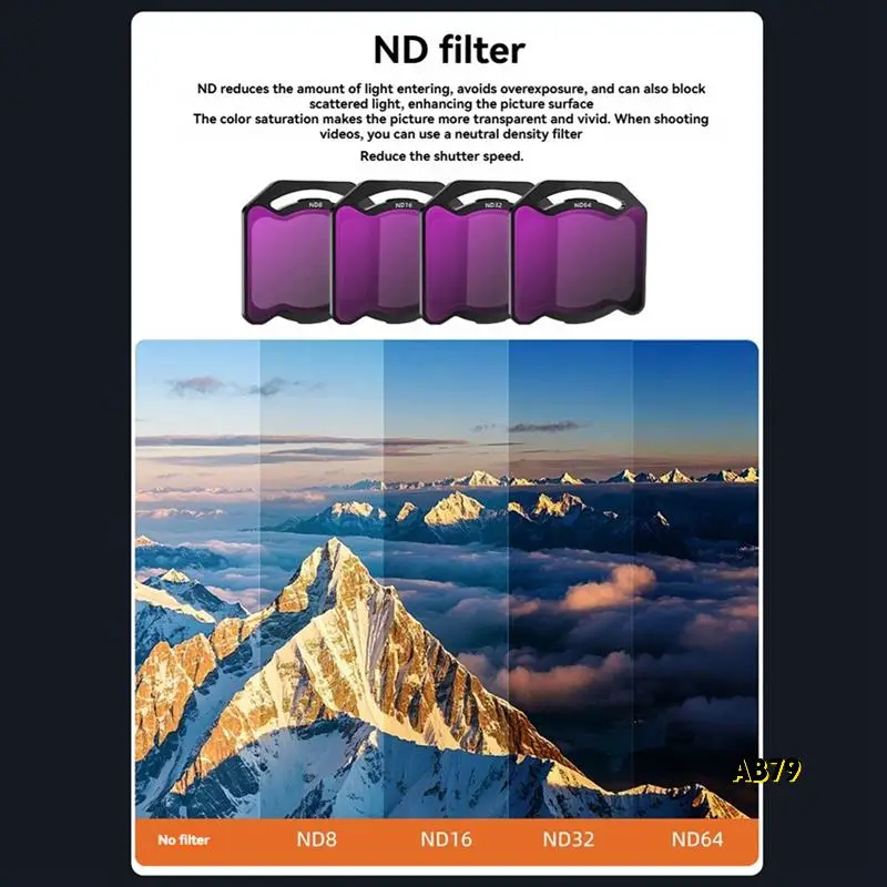 Kit Filter untuk DJI O4 Air Unit Pro ND 8/16/32/64 Perlindungan Filter Tahan Minyak dan Anti Gores untuk Lensa Drone