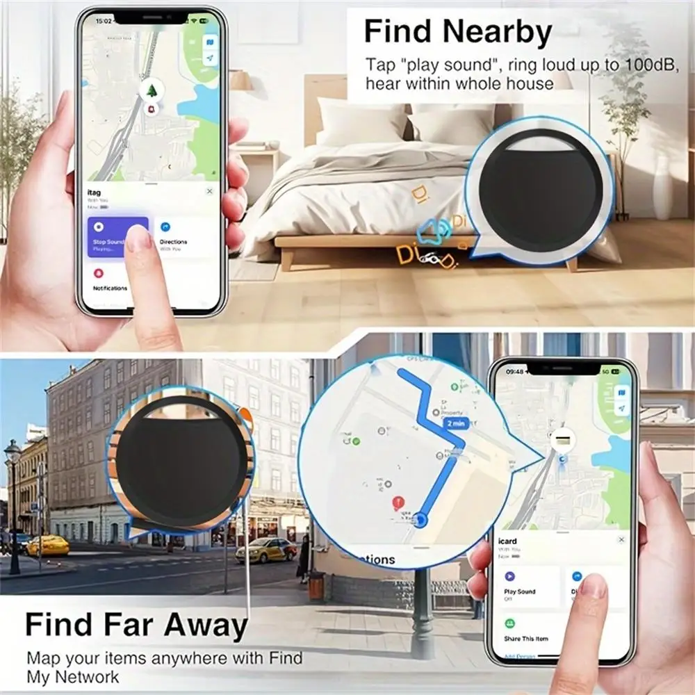 5er-Pack Smart Air Tag (Nur iOS), Kompatibel mit Apple Find My (Nur iOS), GPS-Global-Positioning-Smart-Tracker für Schlüssel, Taschen, Auto, Geldbörse – Detail 3