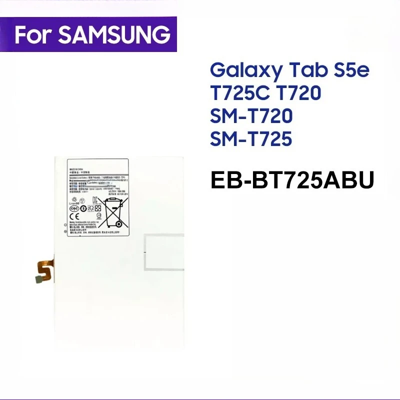 Tablet Battery EB-BT725ABU For Samsung Galaxy Tab S5e T720 T725C 7040mAh Replacement Battery S6 Lite SM-P610 P615C