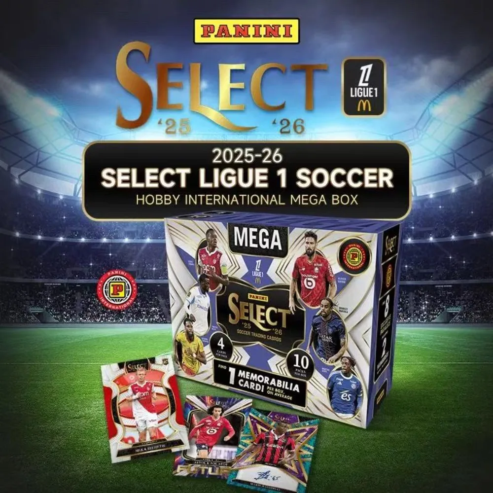 25-26 Panini Select European Soccer Mega Box, Factory Sealed Exclusive Parallel Rare Athlete Memorabilia Hobby Collectible Gift