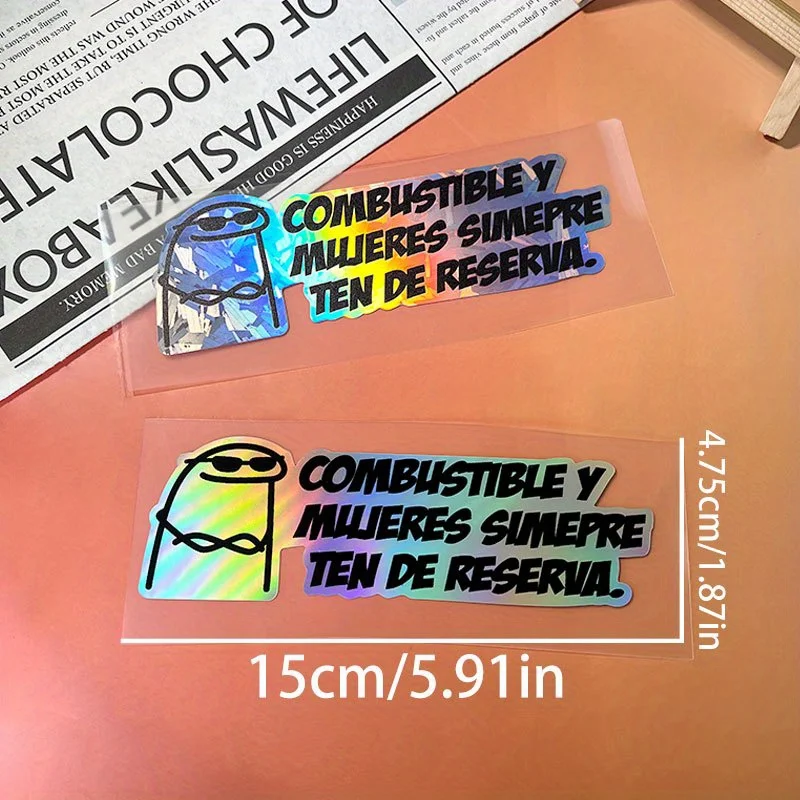 Funny Quote Little Devil Motorcycle Sticker, Scratch Cover Decal for Body Trunk Fuel Tank Glass Metal
