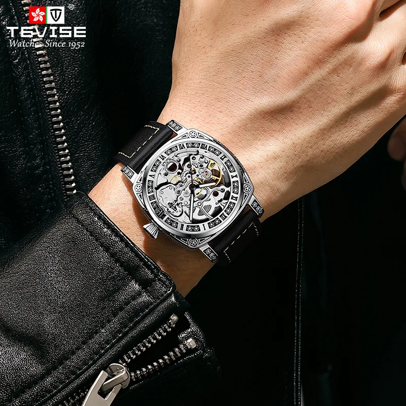 2024 New Fashion Tevise Top Brand Men\'s Stainless Steel Wrist watches Vintage Business Casual Relogio Masculio Gift For Lover