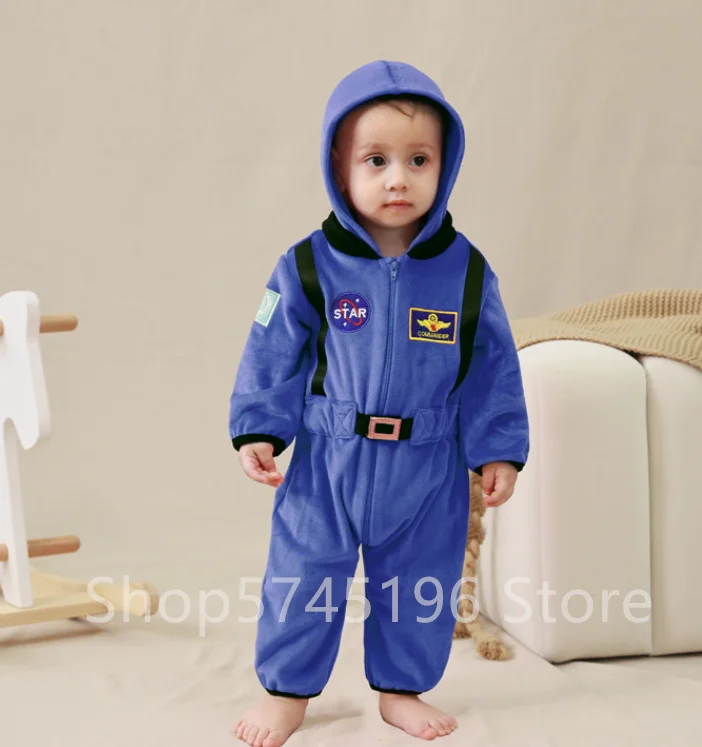 ชุดนักบินอวกาศชุดอวกาศ Rompers สําหรับเด็กทารกเด็กวัยหัดเดินทารกฮาโลวีนวันเกิดคริสต์มาสปาร์ตี้คอสเพลย์แฟนซีชุด