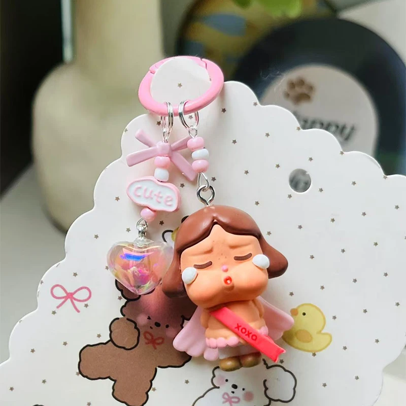 

New Keychain Anime Cartoon Keyring Charms Kawaii Backpack Decoration Car Key Accessories Children Birthday Gifts