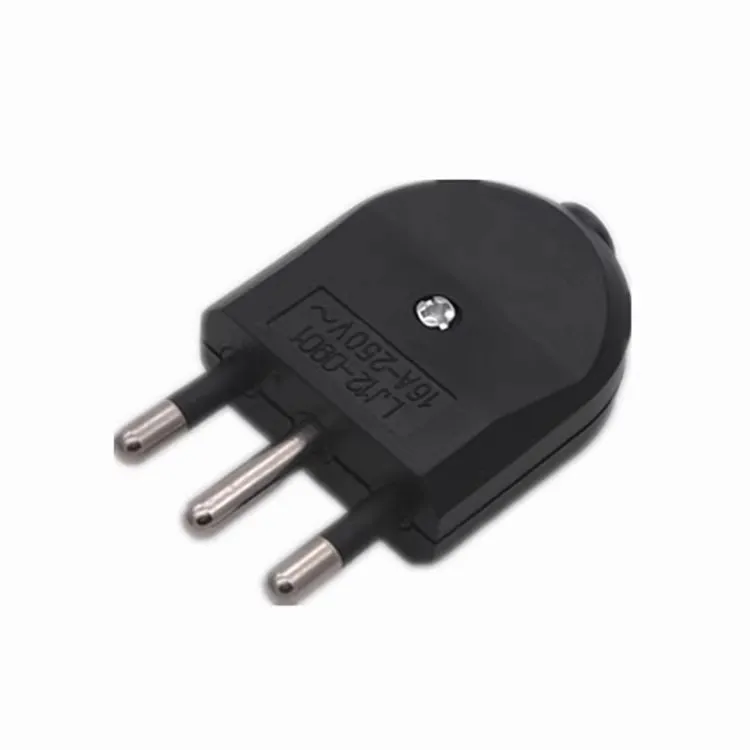 1pcs/lot Italian standard 3-pin plug 16A all-copper high-power Uruguay and Chile assembly self-assembled socket