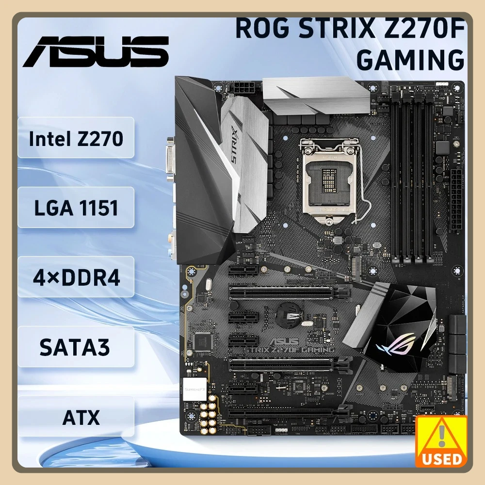 

Б/у игровая материнская плата ASUS ROG STRIX Z270F Intel Z270 LGA 1151 DDR4 64 ГБ M.2 с поддержкой процессора i3-6100 i5-6400 i5-6600 i7-6700 G4500