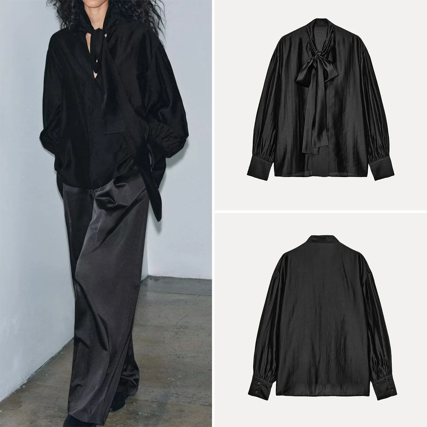 Faionable Long Sve Damen-Irt-Knoten-verziert, vielseitig, Herbst 2025, lässig, lockere Passform, Irt für Mädchen