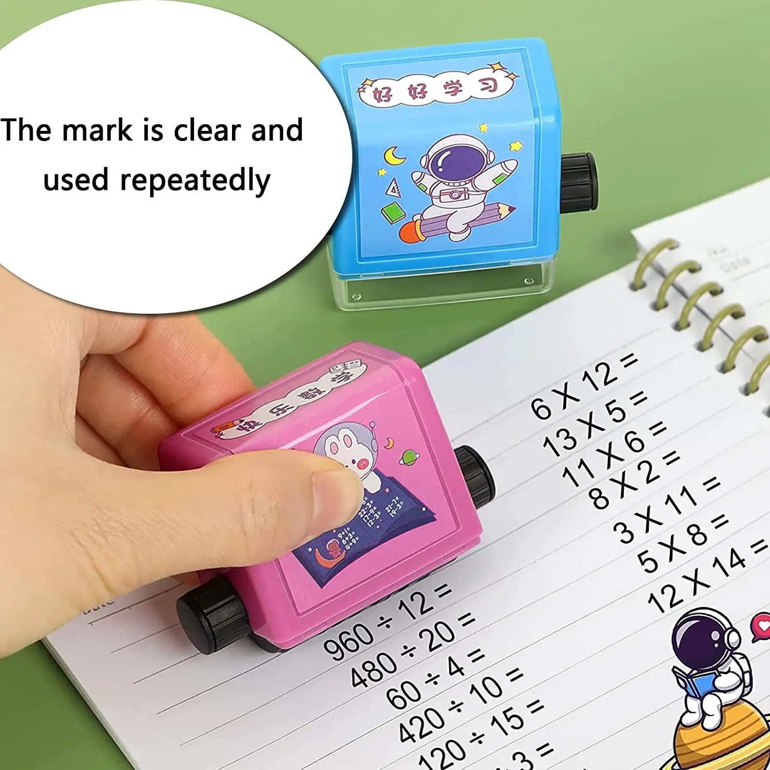 Math Roller Stamp for Addition Subtraction Multiplication Division Rolling Number Practice Stamp Digital Teaching Stamp