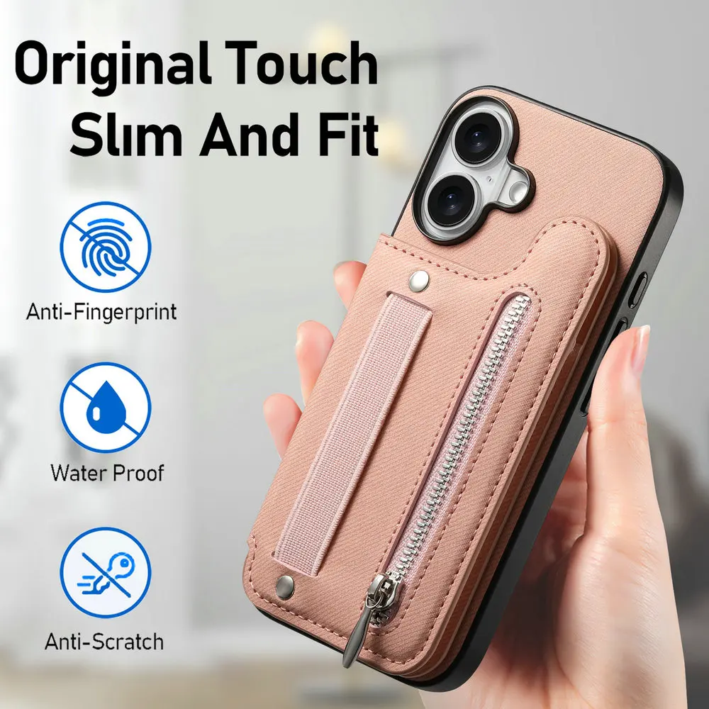 G57 G77 G17 G15 G54 G86 Power 5G Luxus-Hülle RFID-Karten-Lederhülle für Motorola Moto G56 G66J G67 G85 G05 G06 G37 G84 Reißverschluss-Abdeckung – Detail 8