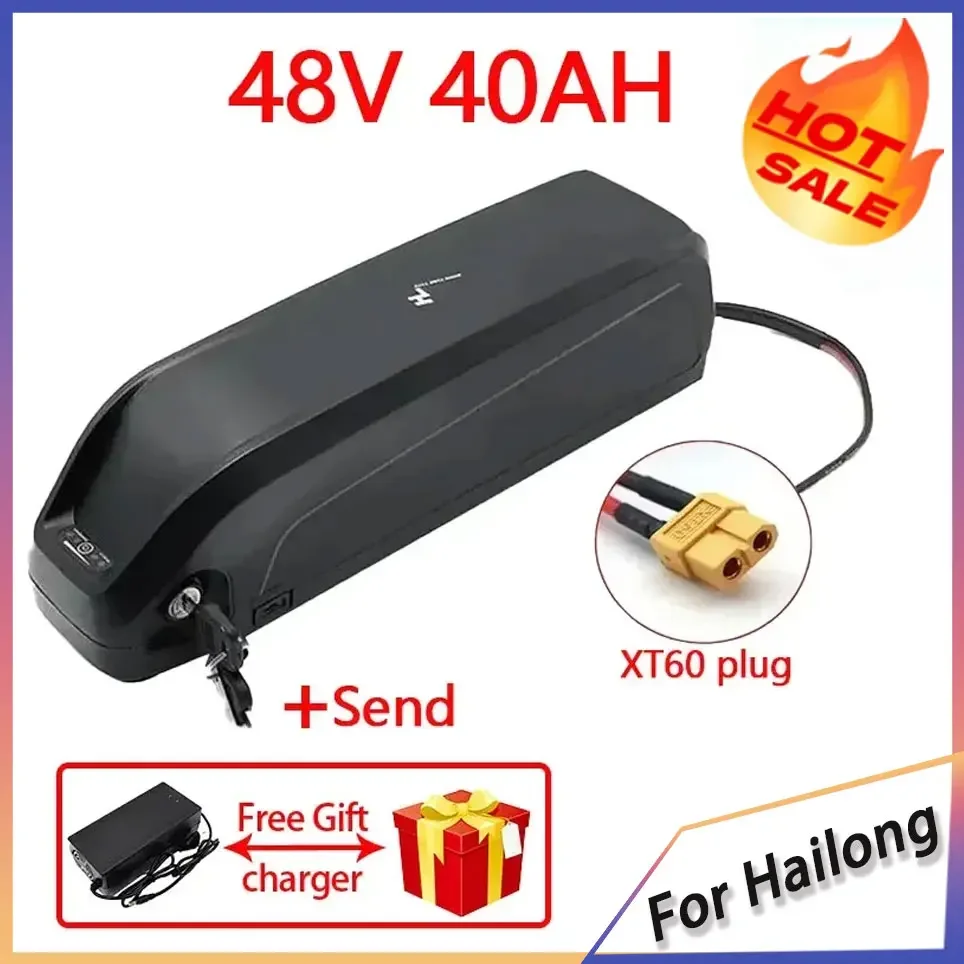 LIDIKALA 48V 40Ah Hailong Max E-Bike Lithium-Akku 40A BMS 18650 Zellen Kompatibel mit Bafang BBS02 BBS03 BBSHD Motor 500-2000W Elektrofahrrad Fatbike Power-Akku