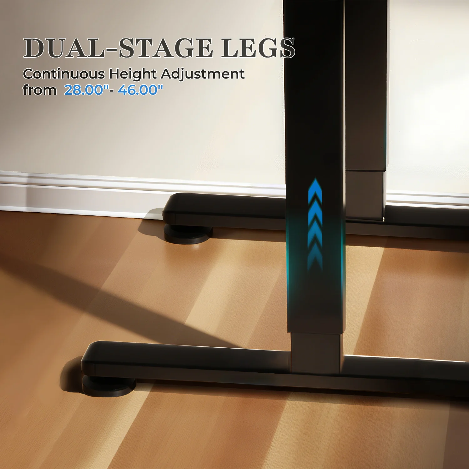 مكتب قائم كهربائي صوتي من NSY مقاس 48 × 24 بوصة، ارتفاع قابل للتعديل، محرك هادئ، لألعاب المكاتب المنزلية والعمل المركّز #4