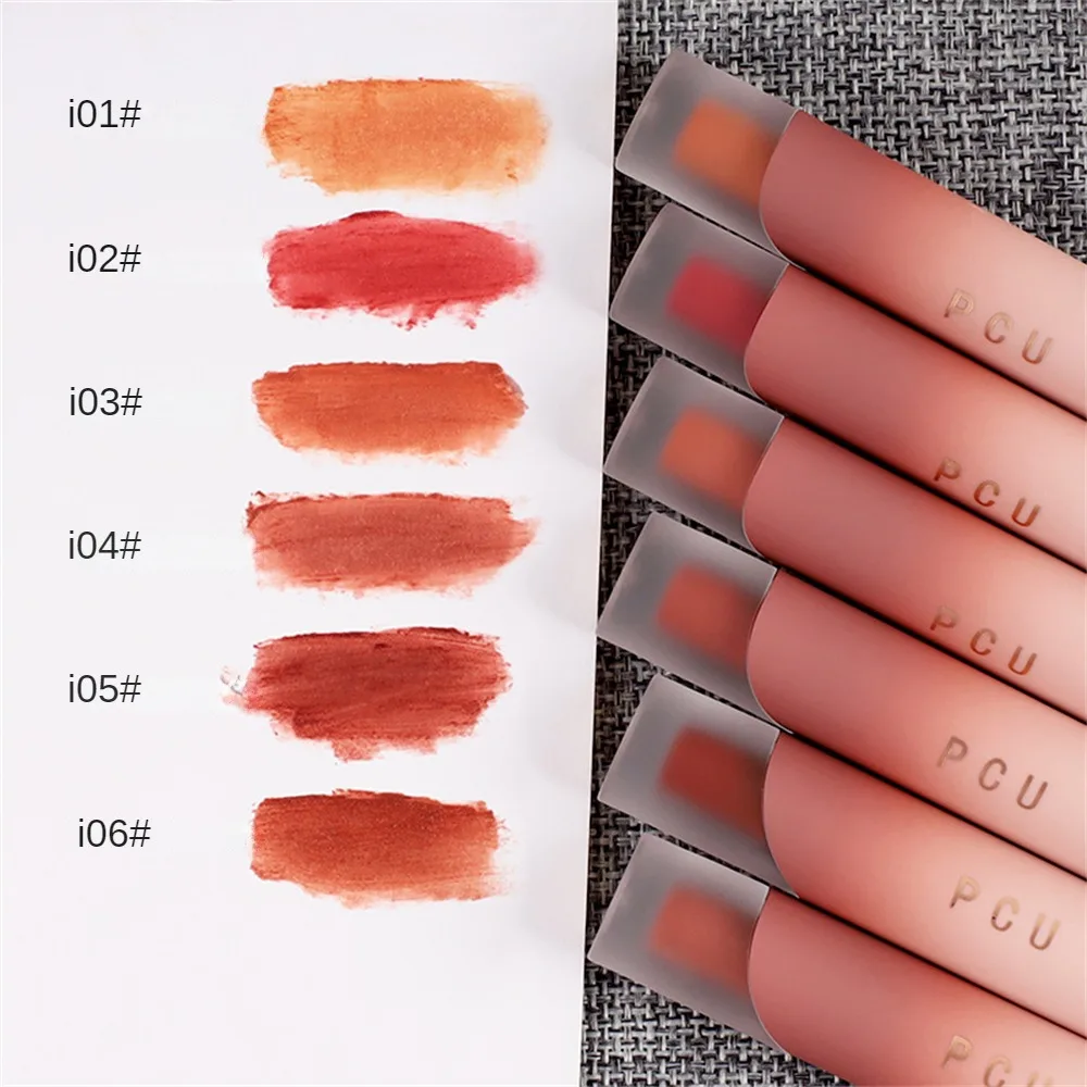 1 ~ 5 Stuks Matte Fluwelen Lipgloss Koreaanse Cosmetica Matte Lip Modder Chocolade Lippenstift Rode Lip Tint Lip Glazuur Waterdicht Blijvend