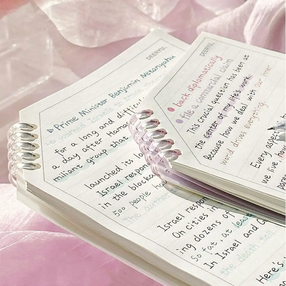 Portable A5/B5 Loose-leaf Notebook Replacable Stationery Binder Notebook Office/School Line Inside Paper Spiral Bound Notebook